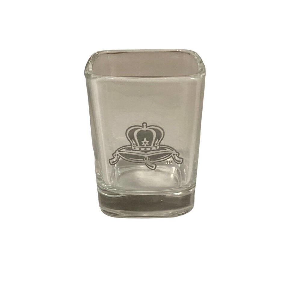 Crown Royal Engraved Shot Glass - Square Glass Clear Logo Pillow Crown